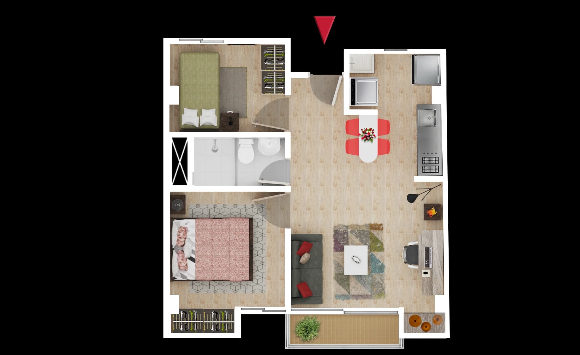 Render apartasuite 8 APTO 321